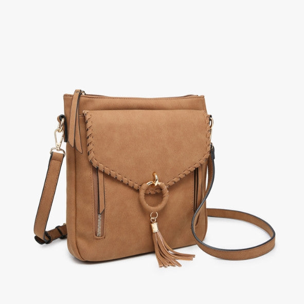 Jen & Co Layla Faux Suede Whipstitch Crossbody alt view