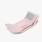 Jen & Co Logan Whipstitch Tri-fold Wallet open view