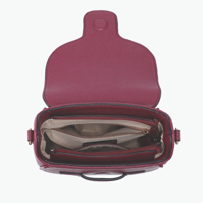 Mable Flapover Crossbody Bag inside view