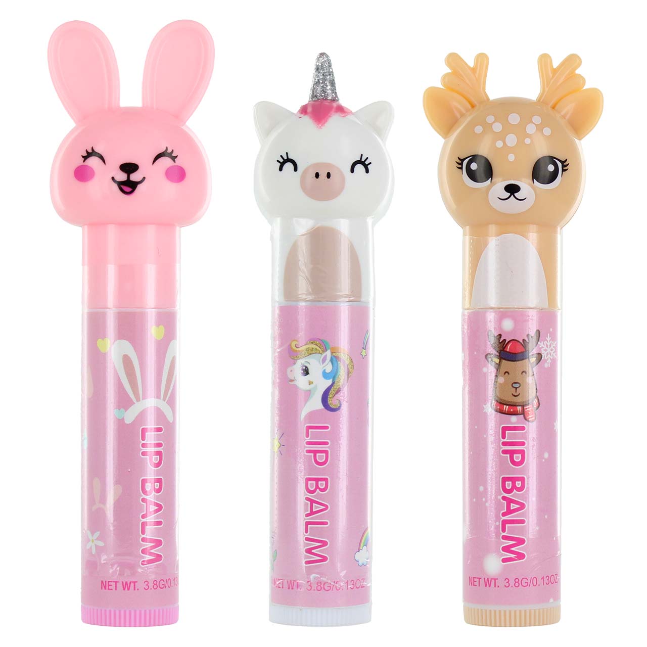 Beauty Treats x Magic USA Lip Balm Trio: Bunny, Unicorn, Deer