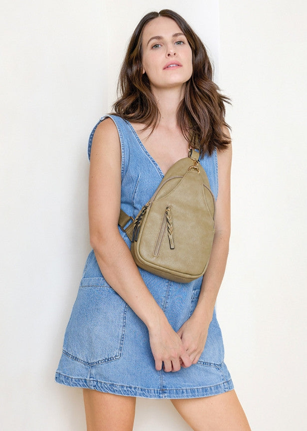 Jen & Co Nikki Dual Compartment Sling Pack Bag – Brigette's Boutique