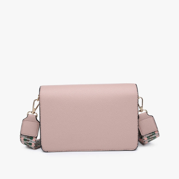 Jen & Co Noah Flapover Crossbody with Guitar Strap back view