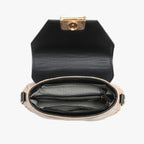 Jen & Co Ollie Quilted Crossbody w/ Chain Strap inside view
