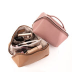 Jen & Co Paxton Travel Organizer Makeup Bag style shot showing products inside the travel case