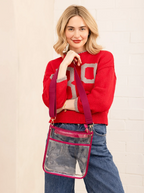 Jen & Co Posie Clear Crossbody with Removeable Strap
