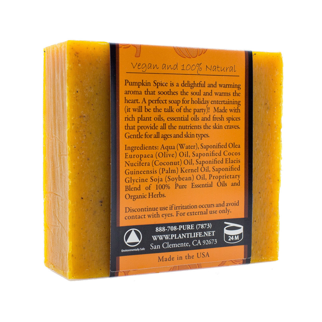 Plantlife Aromatherapy Herbal Soap - Pumpkin Spice back view