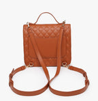 EveryHour Quilted Convertible Backpack w/ Metal Push Lock back view