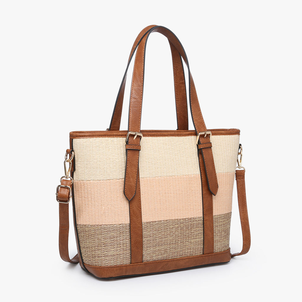 Jen & Co Raya Tri-Color Striped Tote alt view