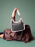 Jen & Co Reece Sherpa Trim Satchel style shot