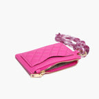 Jen & Co Rhodes Quilted Wallet with Chain Bangle top view