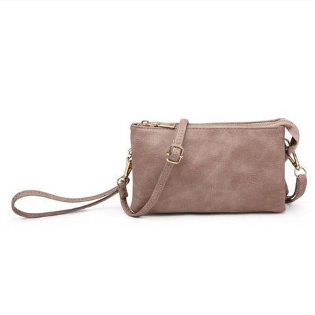 Riley Eggplant crossbody bag on a white background