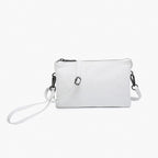 Glitter White crossbody bag on a white background
