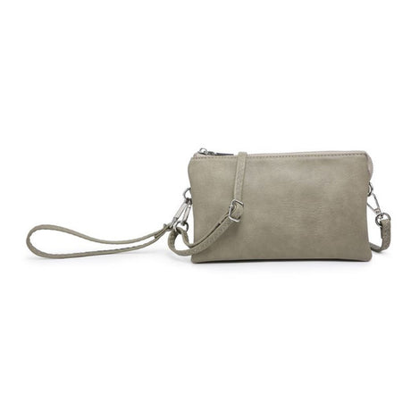 Limestone handbag with a strap on a white background
