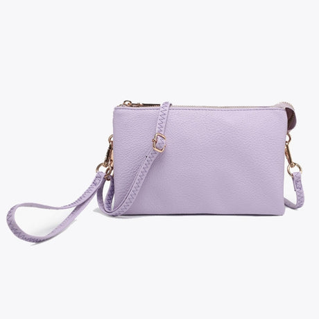 Riley Pastel Purple handbag with a strap on a white background