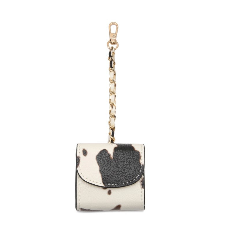 Jen & Co Rilynn Earbud Case Air Pods in cow print