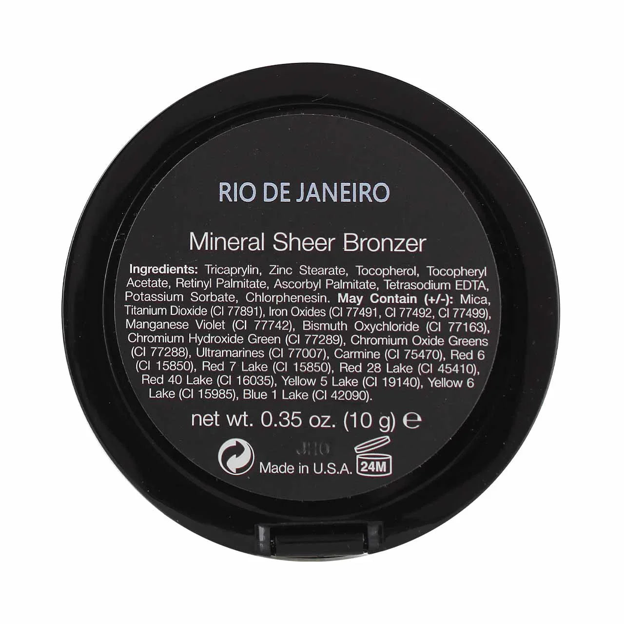 Annika Maya Mineral Sheer Bronzer - Rio De Janeiro - back of compact
