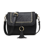 Jen & Co Sage Studded Crossbody in black