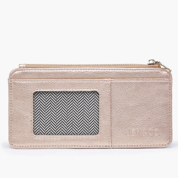 Jen & Co Saige Slim Card Holder Wallet back view