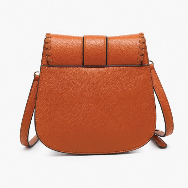 Jen & Co Sandra Buckle  Flapover Crossbody back view