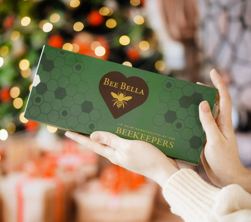 Bee Bella Variety 5 Pack of Lip Balm Gift Box style shot box view