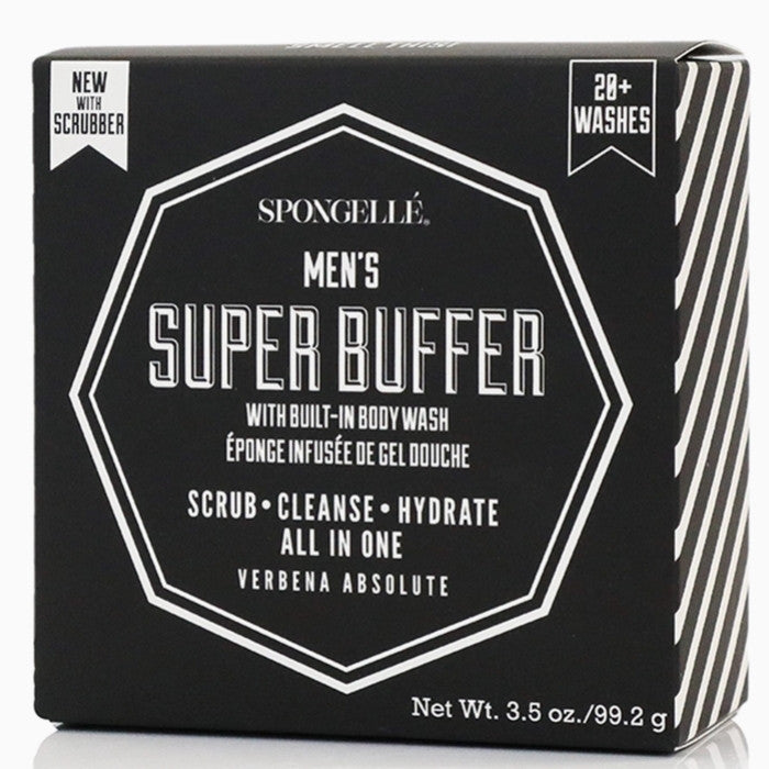Spongelle Men's Verbena  Absolut Super Buffer with Black Scrubber