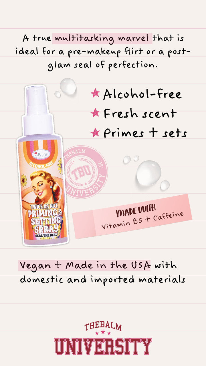 theBalm Twice as Nice Priming & Setting Spray style shot 4
