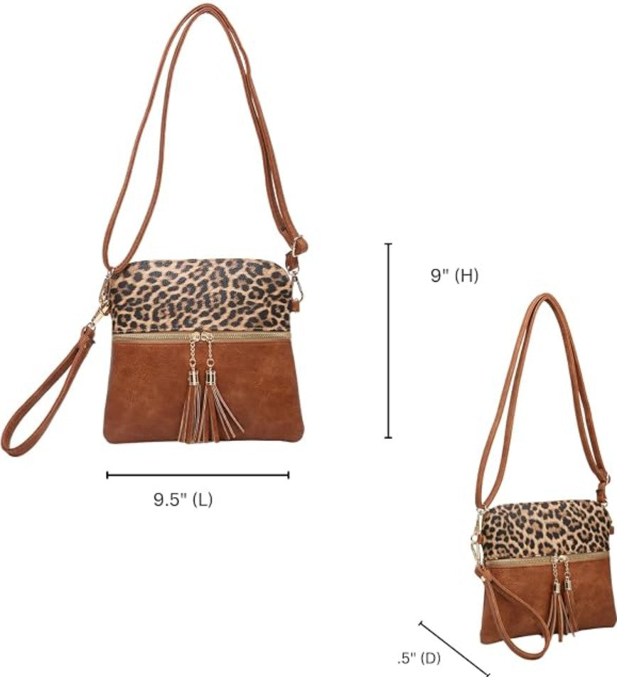 Jen & Co Tara Crossbody with Tassel Zippers