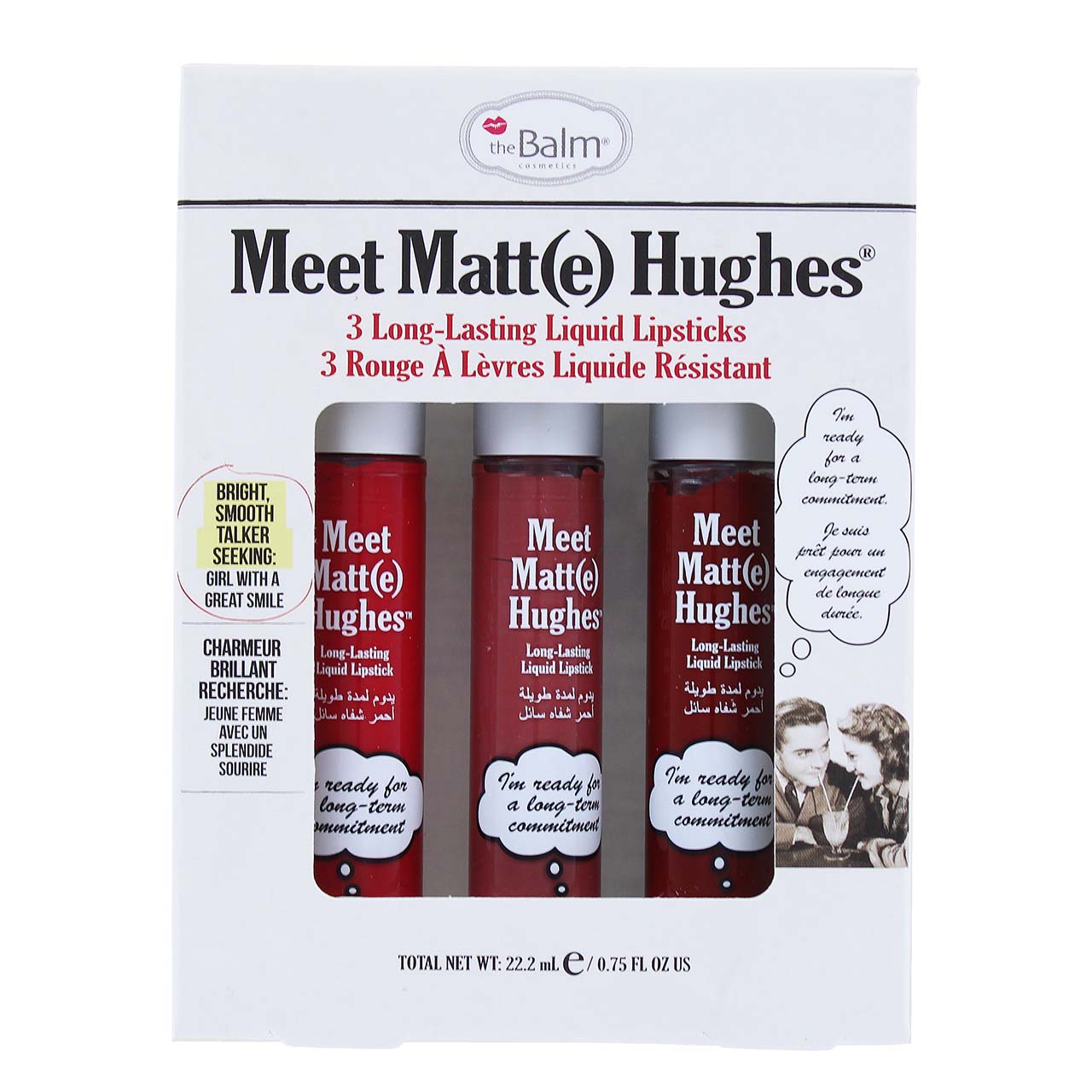 theBalm Meet Matt(e) Hughes 3-pc Lip Kit - Adoring, Charming, Devoted