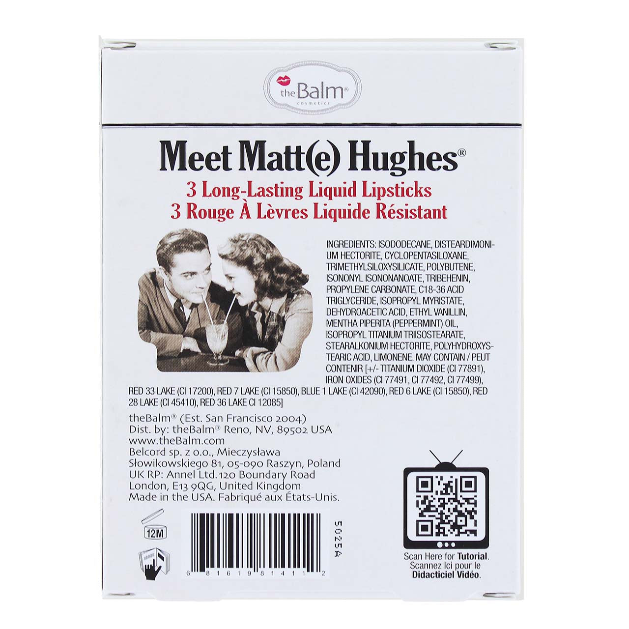 theBalm Meet Matt(e) Hughes 3-pc Lip Kit - Charming, Sincere, Committed