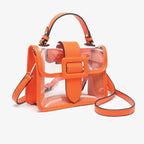 Jen & Co Toni Clear Flapover Crossbody Bag