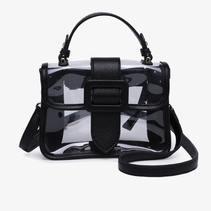 Jen & Co Toni Clear Flapover Crossbody Bag