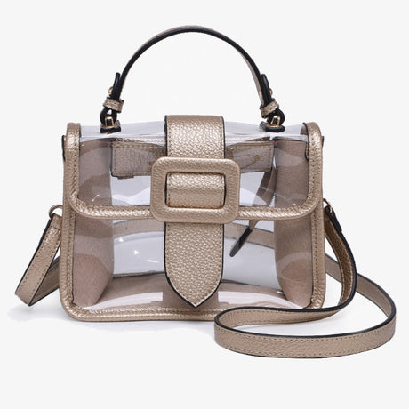 Jen & Co Toni Clear Flapover Crossbody Bag