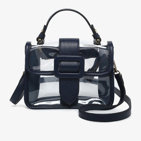 Jen & Co Toni Clear Flapover Crossbody Bag