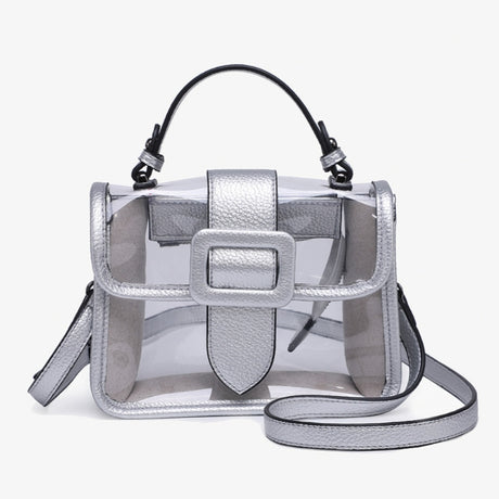 Jen & Co Toni Clear Flapover Crossbody Bag