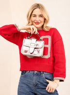 Jen & Co Toni Clear Flapover Crossbody Bag
