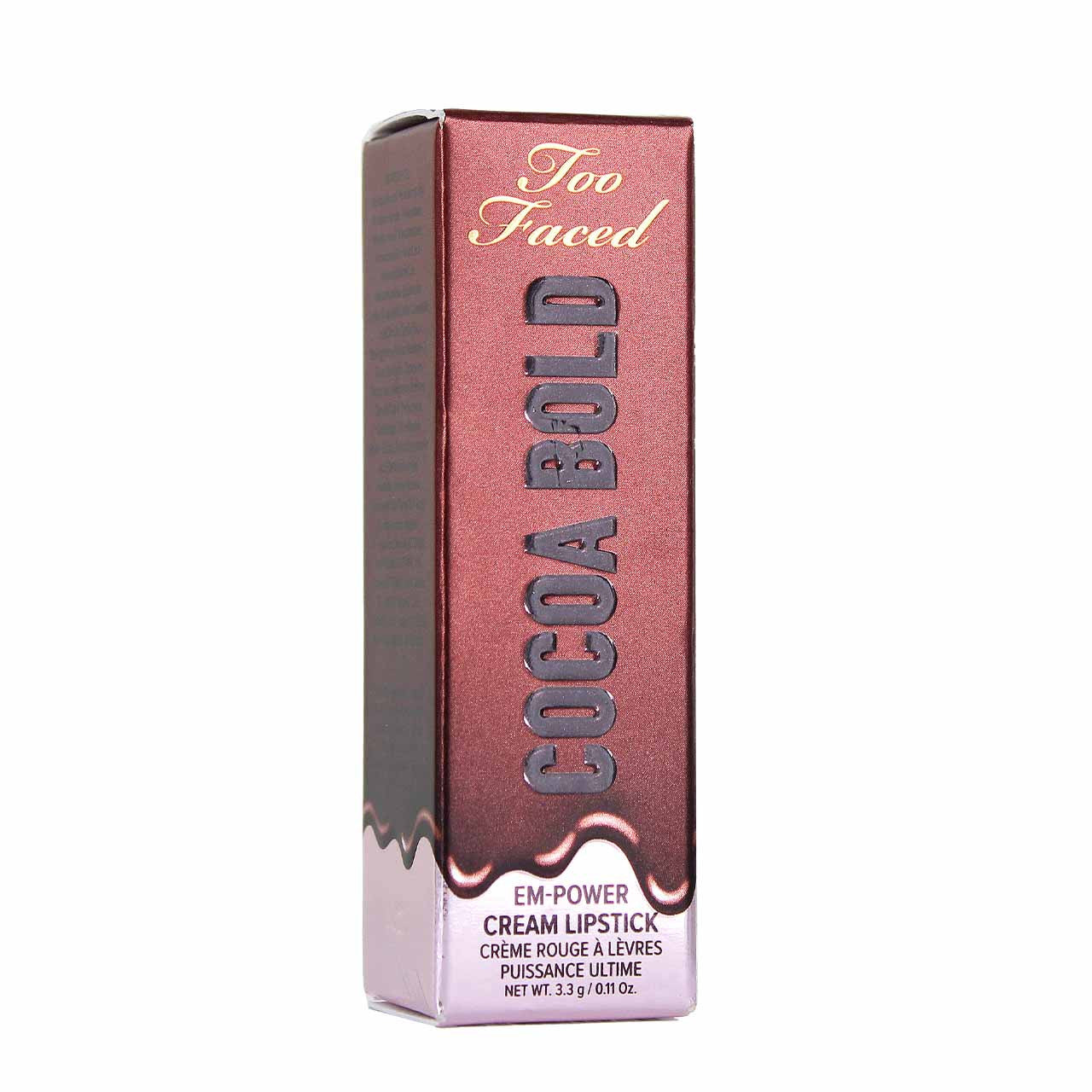 Too Faced Cocoa Bold EM-Power Cream Lipstick Box