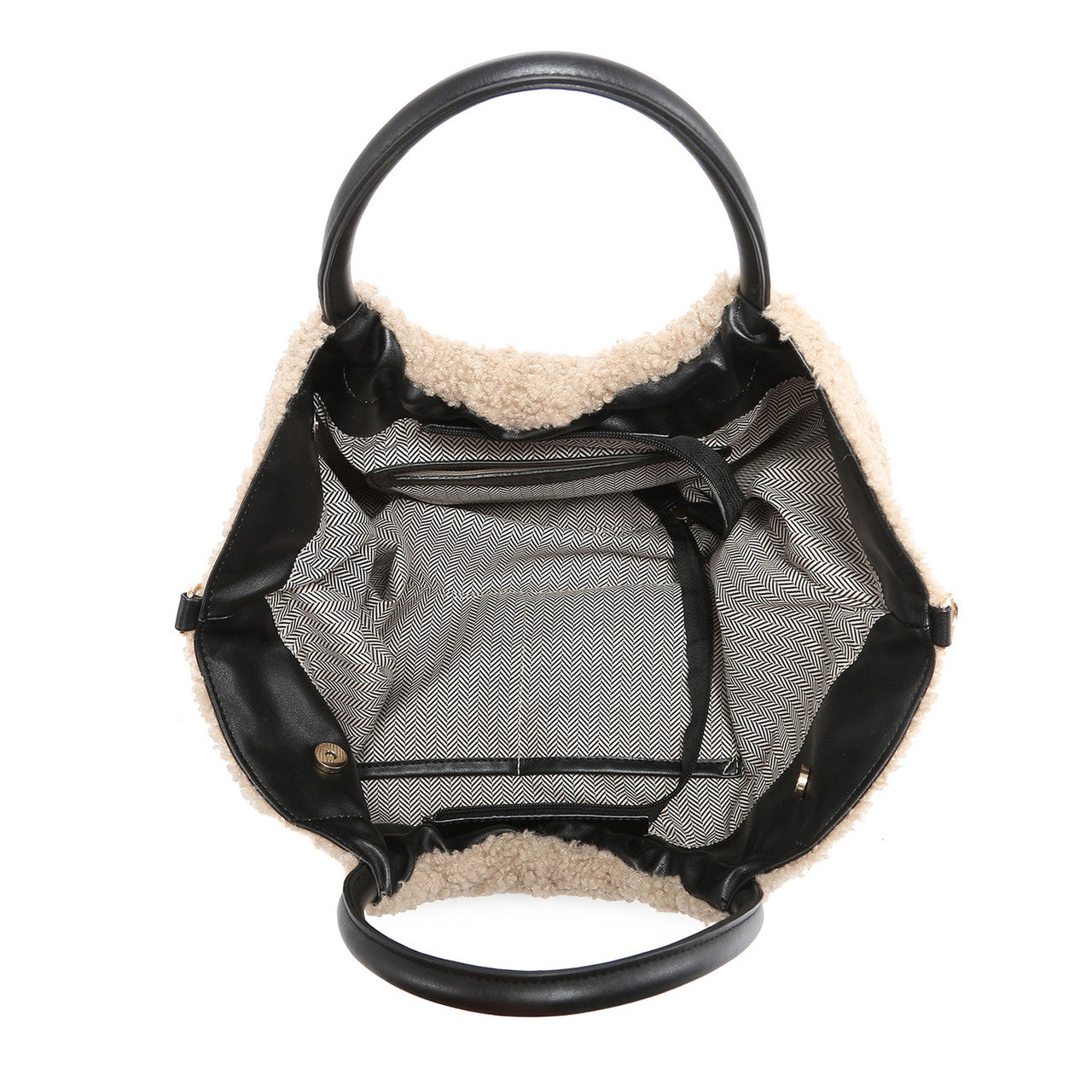 Jen & Co Zuri Crescent Satchel with Crossbody Strap inside view