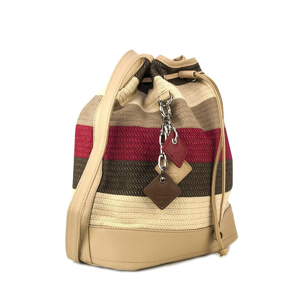 ClaudiaG Lola Pull Bag in Cabernet Stripe 2