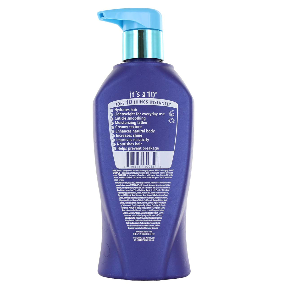 it's a 10 Miracle Moisture Shampoo