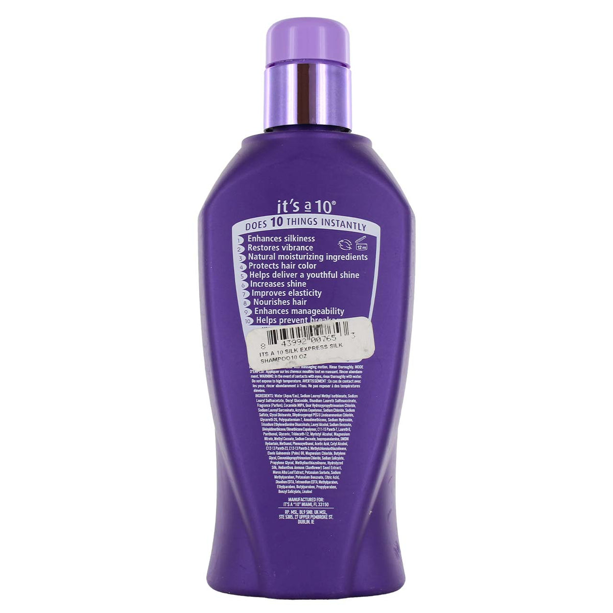 it's a 10 Miracle Silk Shampoo